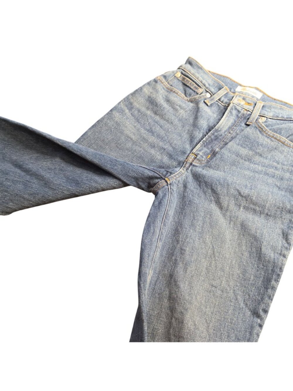 Madewell Vintage Straight Leg Jeans Medium Wash Size 24 Stretch Denim - Picture 3 of 10